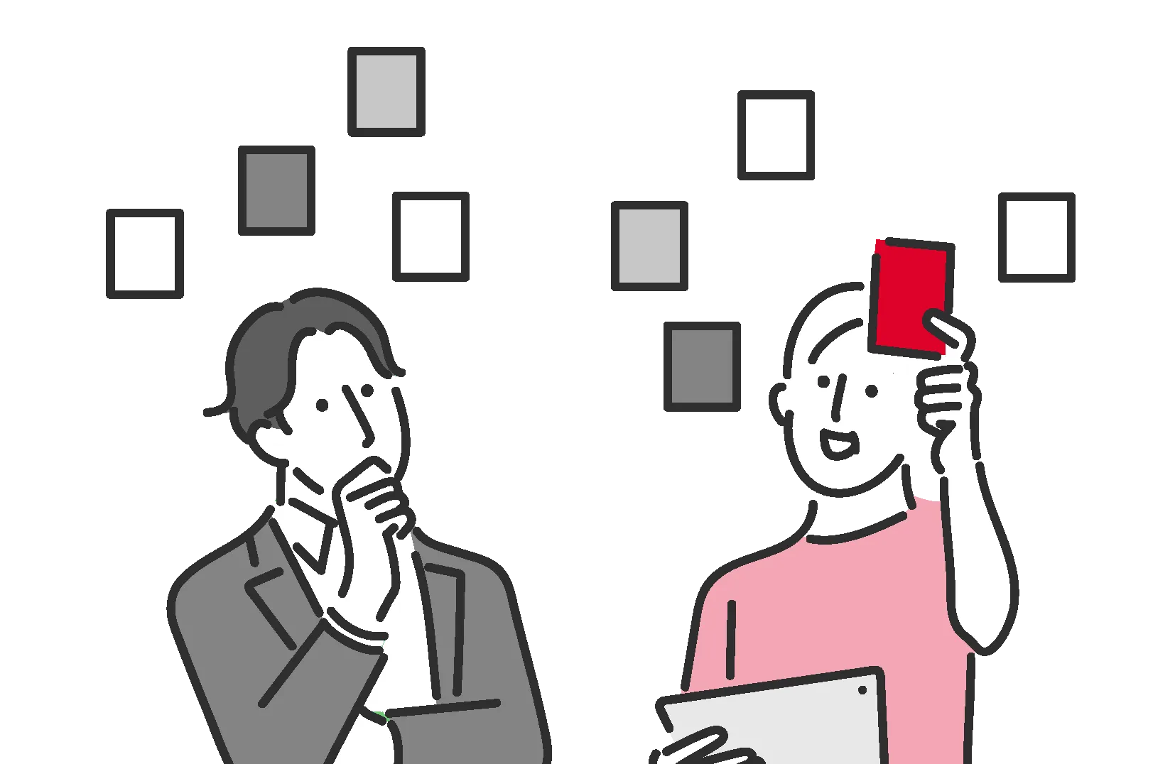 担当者選定のイラスト